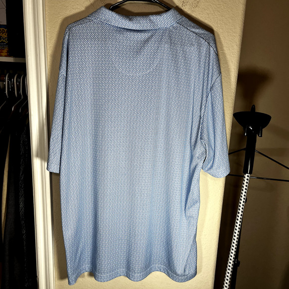 Grand Slam Shirt Mens 2XL Blue Polo Stripe Short Sleeve Golf Performance - Picture 5 of 7